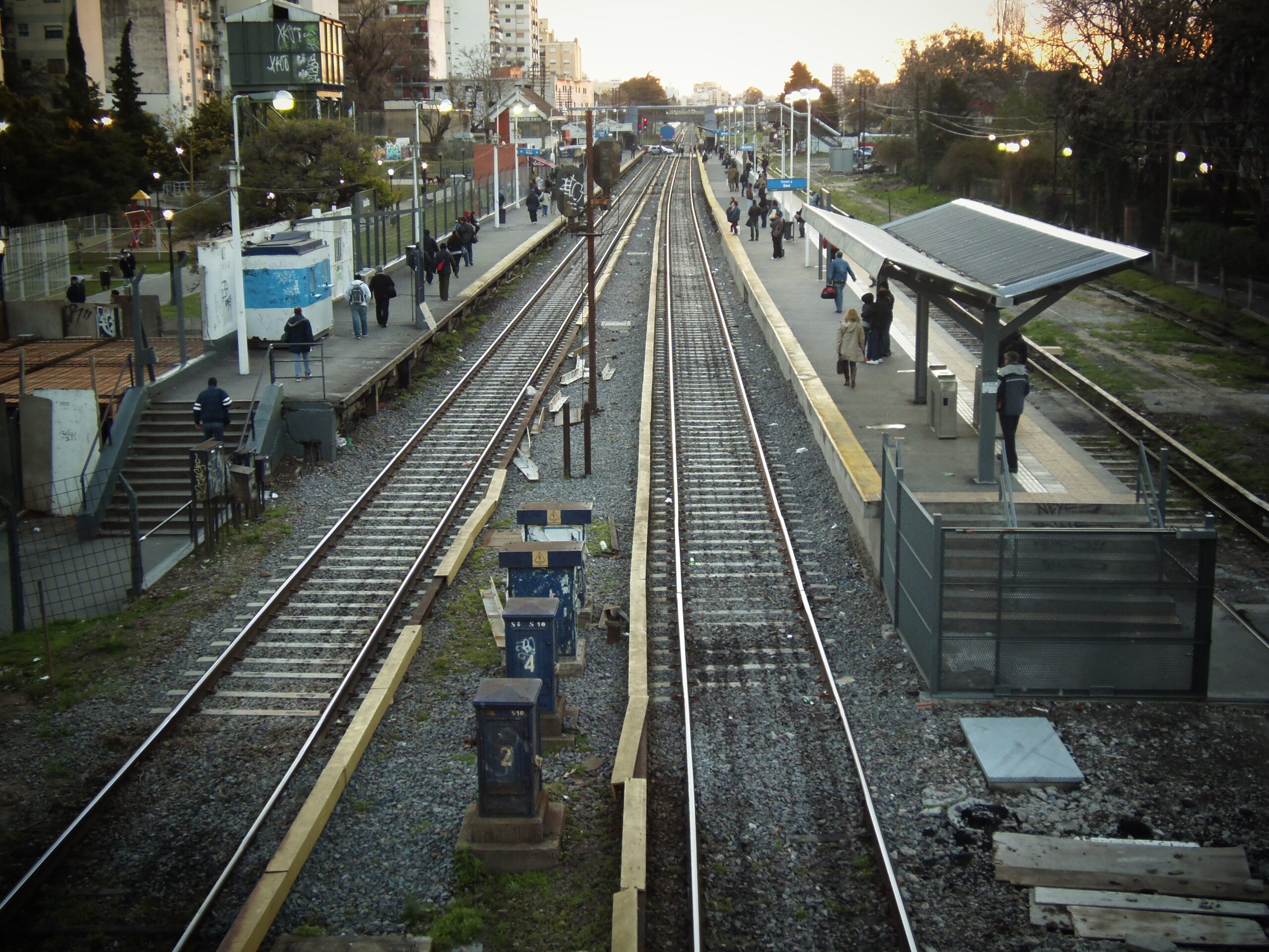 Above ground light rail station at sunset that demonstrates RepoApp's lost and found software for transit systems